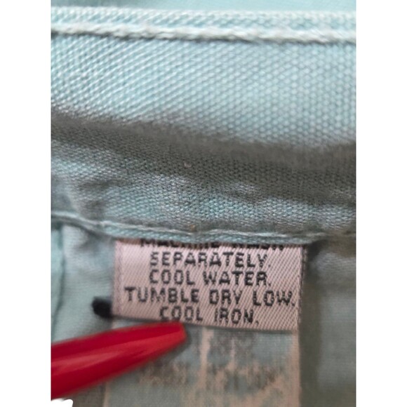 Vtg Marithe Francois Girbaud Y2K Baggy Shorts Blue Men's Size 28 USA 90s B27.1 - Picture 8 of 13